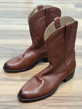 Tecovas The Earl Roper Cowboy Boot in Bourbon Calfskin Size 10.5